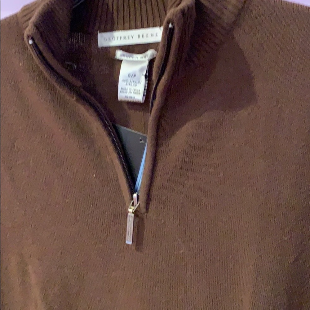 Geoffrey Beene Men's Zip Neck Sweater NWT - Picture 4 of 5